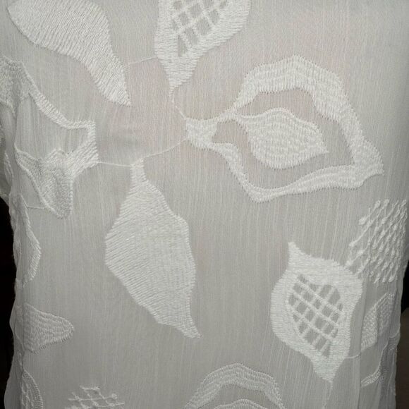 M.S.S.P White Embroidered Sleeveless Sheath Dress Sz M LWD, Wedding, Party - Picture 8 of 16